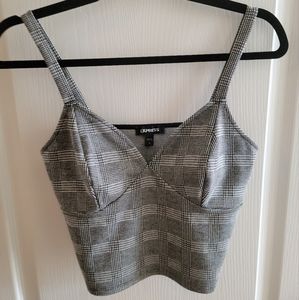 Houndstooth Cropped Tank